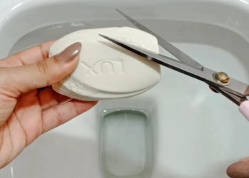 Gebruik op deze manier handzeep én een schaar om je toilet schoon te maken (werkt echt)