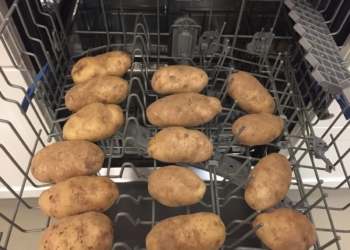 De reden waarom hij aardappels in de vaatwasser legt, is echt geniaal en snel!