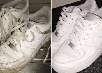 Maak je witte sneakers weer als nieuw met deze supertip!