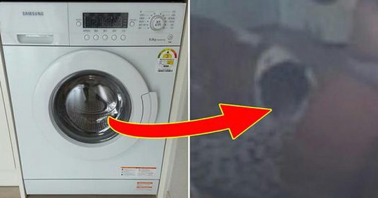 Ze plaatst een advertentie voor de wasmachine maar vergat één pikant item