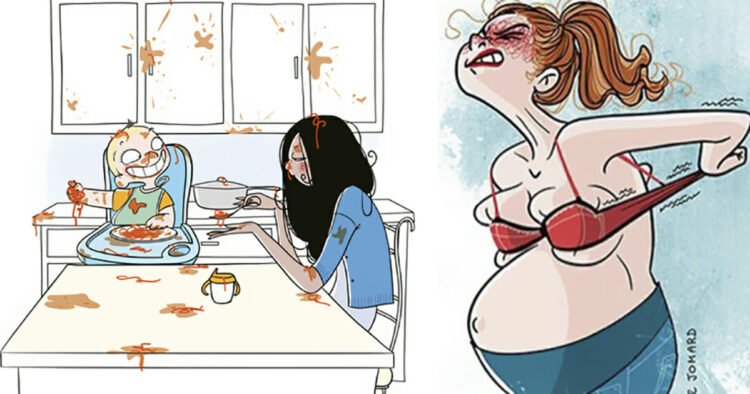Moederschap in beeld: 16 hilarische illustraties die laten zien waarom moeders de zwaarste baan hebben