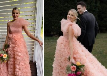 Camille kiest roze trouwjurk en krijgt kritiek: “Een trouwjurk moet wit zijn!”