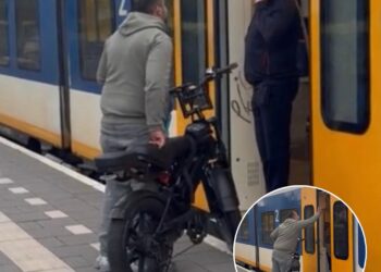 Kansenparel zorgt voor woede-uitbarsting op perron met fatbike