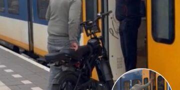Kansenparel zorgt voor woede-uitbarsting op perron met fatbike