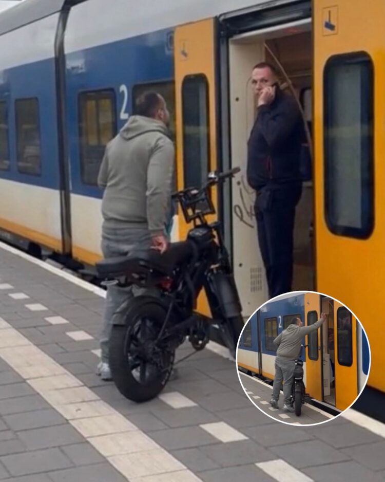 Kansenparel zorgt voor woede-uitbarsting op perron met fatbike