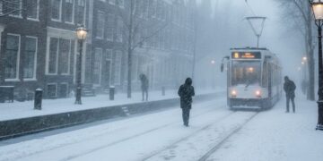 Weeralarm: dik pak sneeuw onderweg naar Nederland. Hier gaat het echt sneeuwen!