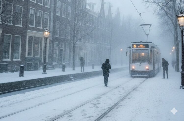 Weeralarm: dik pak sneeuw onderweg naar Nederland. Hier gaat het echt sneeuwen!