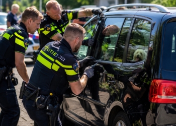Politie slaat alarm na ontdekking van hond in snikhete wagen