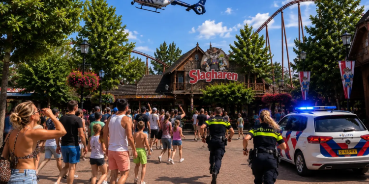 Heftig: politiehelikopter op zoek naar verdachten in Attractiepark Slagharen