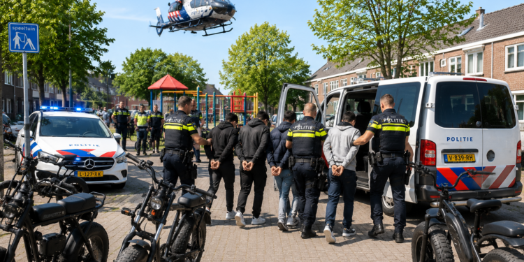 Brute aanval door fatbikers op onschuldige voorbijganger